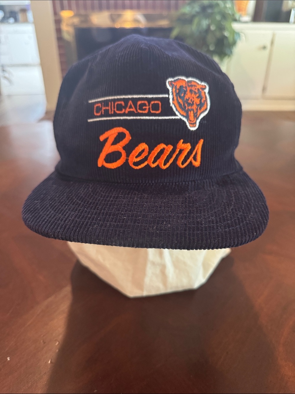 Vintage Chicago Bears Navy Corduroy Baseball Cap